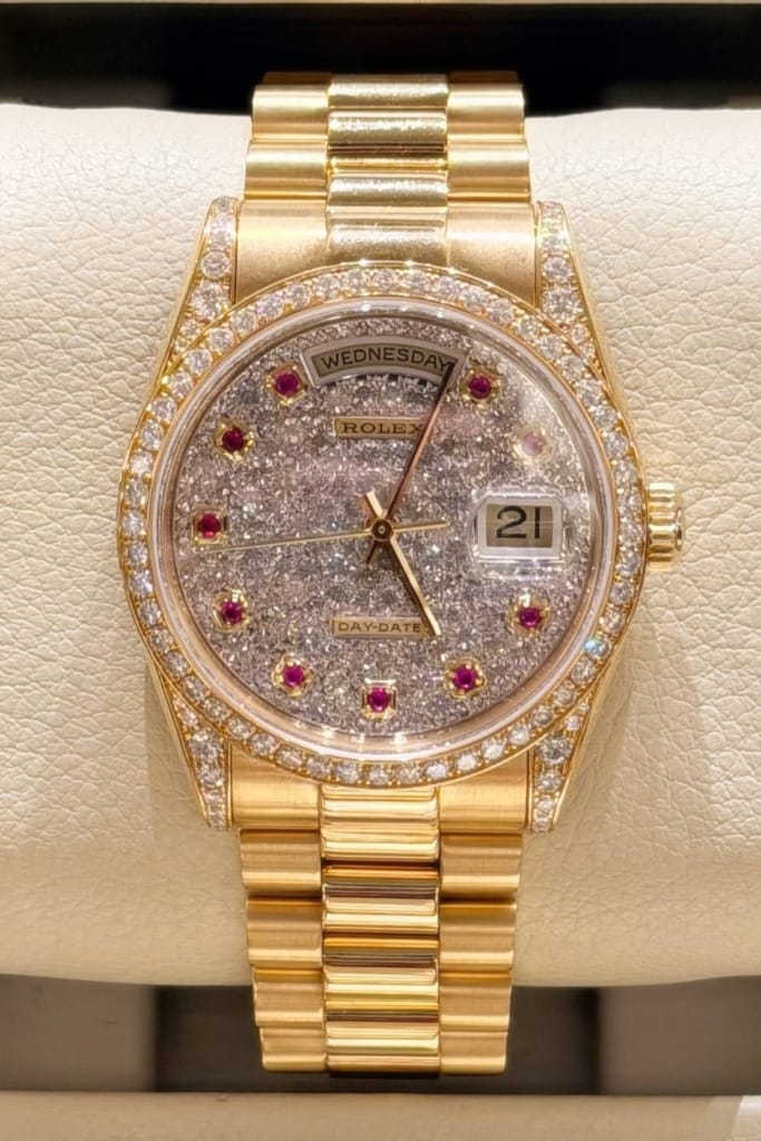 Rolex Day-Date 36 Diamond Pave Dial